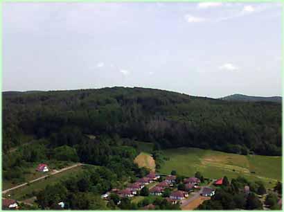 Luchtfoto van de twee-onder-een-kap bungalows