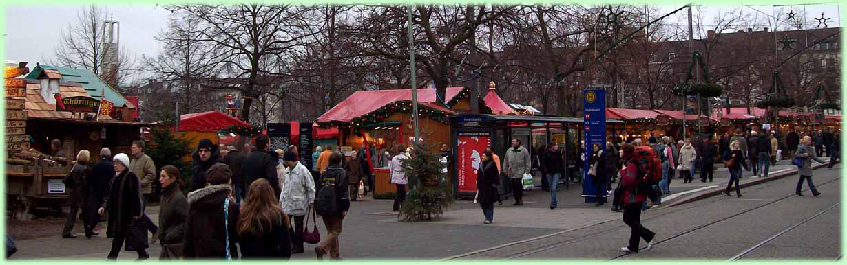 De kerstmarkt in Kassel.