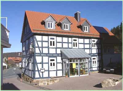 Het gebouw van de buitenkant gezien