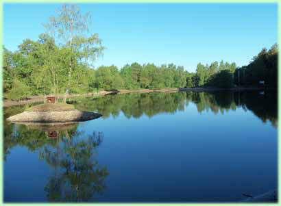 Het meertje onderaan het Ferienpark-Frankenau